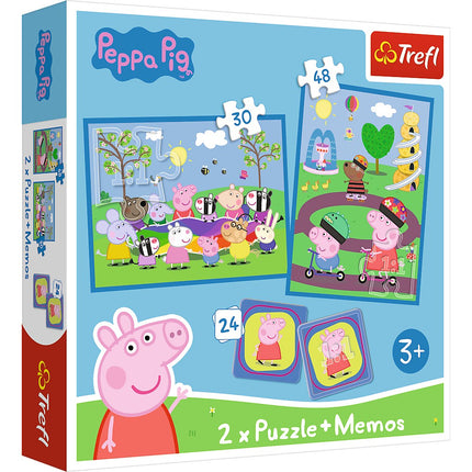 Trefl Peppa Pig puzļu komplekts ar piezīmju kartītēm