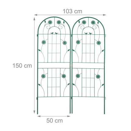 Režģis 150 cm, 2 gab. komplekts, zaļš