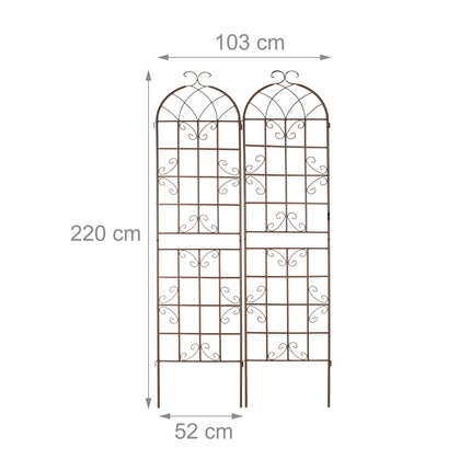 Režģis 220 cm, 2 gab. komplekts, brūns