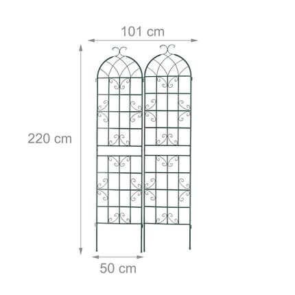 Režģis 220 cm, 2 gab. komplekts, zaļš
