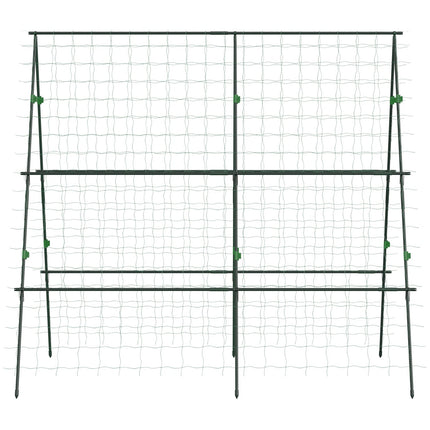 Adjustable plant trellis in steel with net, 180 x 100 x 180 cm