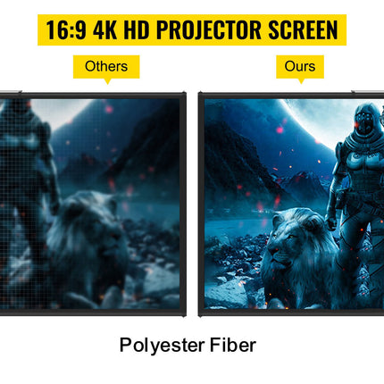 Tripod Projector Screen With Stand, 70-Inch 16:9 4K