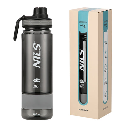 Tritan ūdens pudele, pelēka, 700 ml