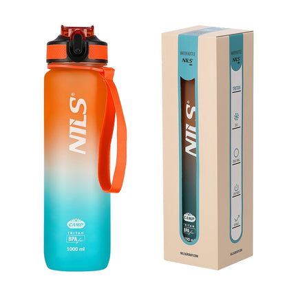 Tritan ūdens pudele, oranžzila, hermētiska, 680 ml