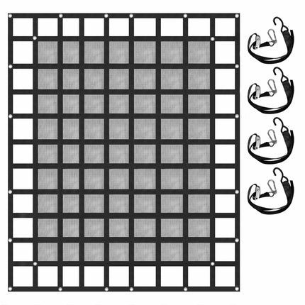 Truck Bed Cargo Net with Mesh, 8 x 6.7 ft, S-Hooks