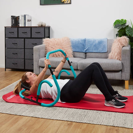 Turquoise Ab Trainer with Neck Support for Home Use