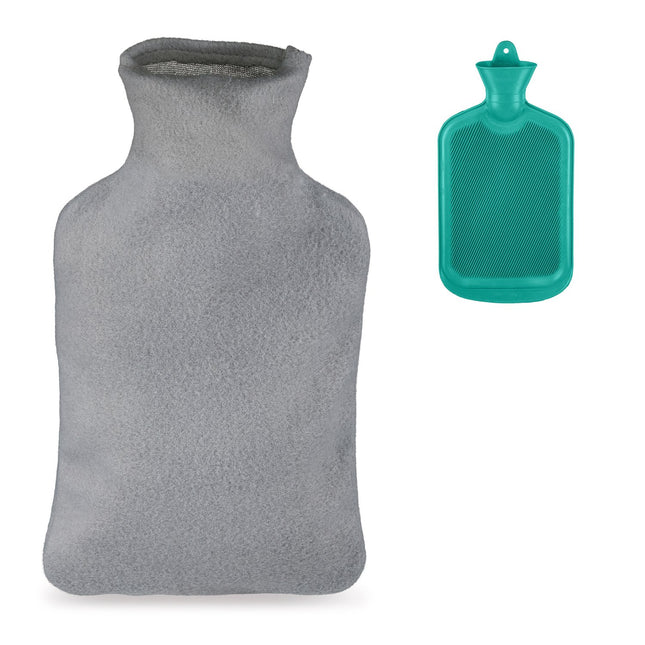Turquoise Hot Water Bottle with Cover, 1.5L
