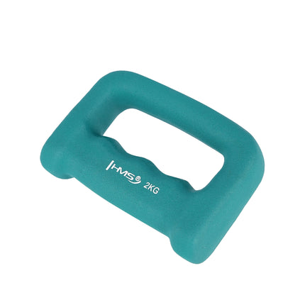 Tirkīza krāsas neoprēna hantele 2,0 kg
