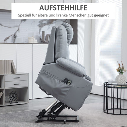 Electric recliner with massage, cup holder & pocket