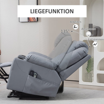 Electric recliner with massage, cup holder & pocket