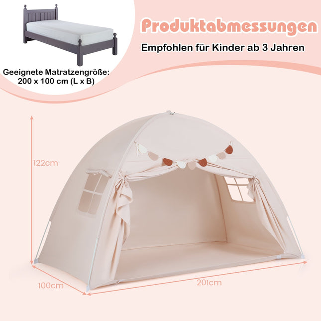 Divvietīga telts bērniem - salokāma nojume ar logiem