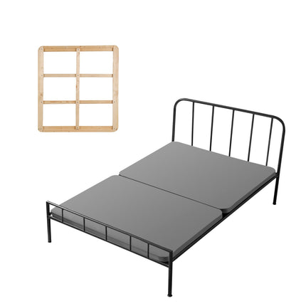 Twin Bunkie Board, 1.5 In Wooden Slats, 2-Piece Gray