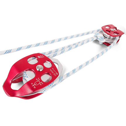 Twin Sheave Block and Tackle, 1/2 In x 200 Ft, 7700 Lb