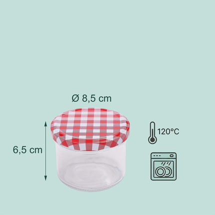 Atskrūvējamas konservēšanas burkas, 220 ml, hermētiski vāki