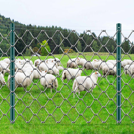 U-Channel Fence Posts, 3 ft Steel, 10-Pack, Green