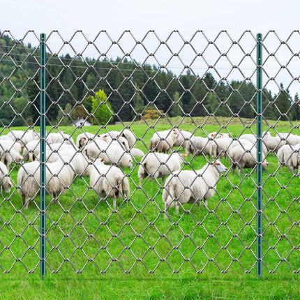 U-Channel Steel Fence Posts, 5 Ft, 10 Pack, Green
