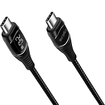 USB-C - USB-C cable with display USB 2.0 PD 3.1 240W 1 m Black