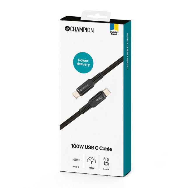 USB-C cable 100W 1m Black