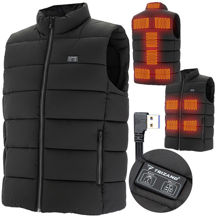 Apsildāma veste ar USB, 11 zonas, Unisex XL, 3 siltuma līmeņi