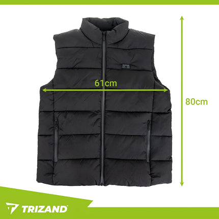 Apsildāma veste ar USB, 11 zonas, Unisex XL, 3 siltuma līmeņi