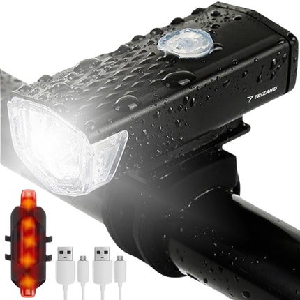USB LED velosipēda lukturis + aizmugurējais lukturis