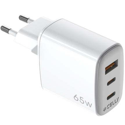 USB charger GaN 1 x USB-A + 2 x USB-C PD 65W