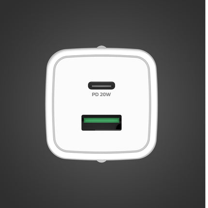 USB charger USB-C PD + USB-A 20W