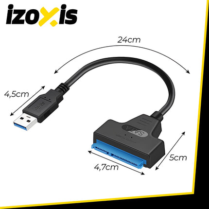 USB uz SATA 3.0 adapteris, 2,5 collu HDD/SSD, Plug & Play