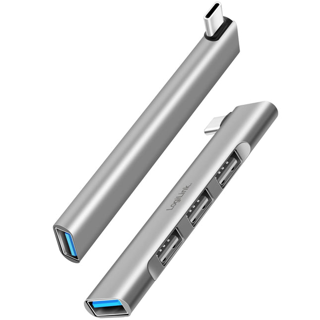 Ultraslim 4-port USB-C hub 1 x USB-A3.0, 3 x USB-A2.0