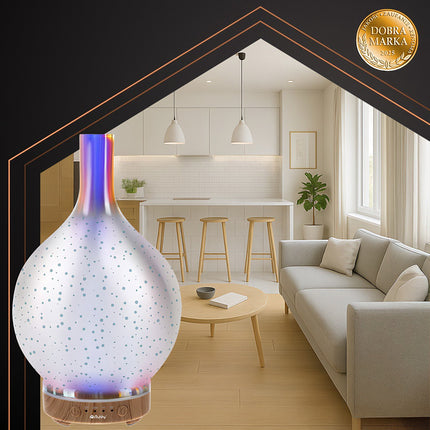 Ultraskaņas aromātu difuzors-mitrinātājs, 200ml, LED gaismas