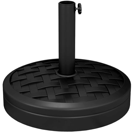 Lietussarga pamatne, HDPE ar betonu, piemērota 32-48 mm stabiem