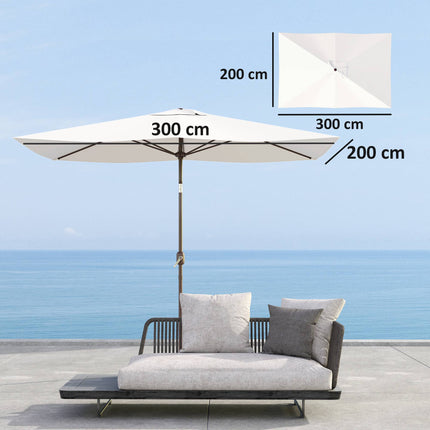 Lietussarga pārvalks 200x300 cm rāmjiem, UV 50+, bēšs