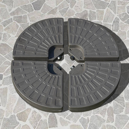 Lietussargu statīvs, piepildāms ar 17 kg ūdens/25 kg smiltīm, HDPE, kafijas krāsā, 100 x 100 x 10,5 cm