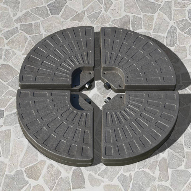 Lietussargu statīvs, piepildāms ar 17 kg ūdens/25 kg smiltīm, HDPE, kafijas krāsā, 100 x 100 x 10,5 cm
