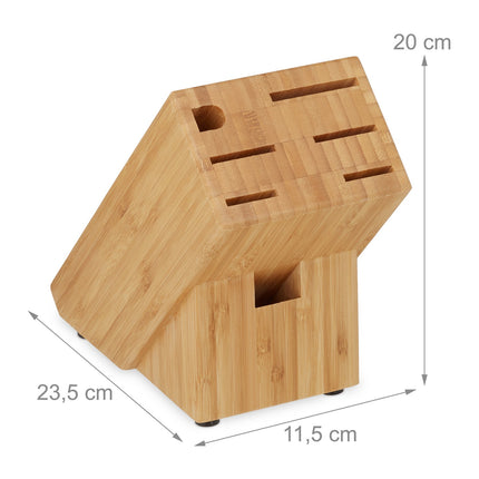 Nesalikts bambusa nažu bloks