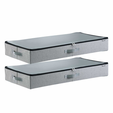 Under Bed Storage Bins With Clear Lids, 45L, 2-Pack