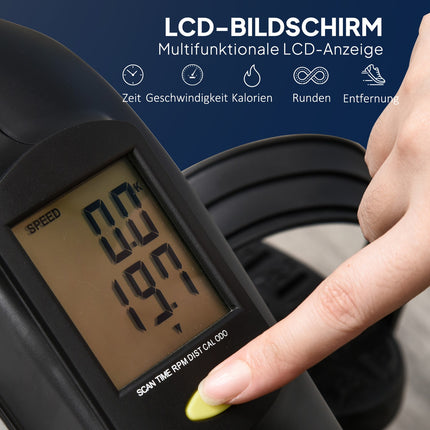 Zemgalda pedāļu trenažieris ar LCD displeju un regulējamu pretestību