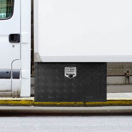 Underbody Truck Tool Box 30 x 14 x 16, Lockable Aluminum Diamond Plate