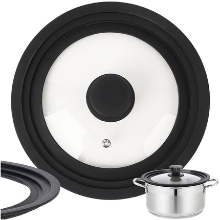 Universāls 3-in-1 silikona-stikla vāks podiem 18/20/22 cm
