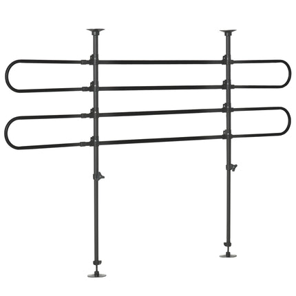 Universal Car Dog Guard with Two Telescopic Tubes, Height 60-105 cm, Black