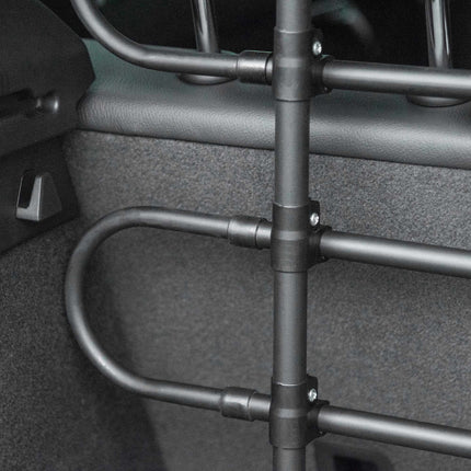 Universal Car Dog Guard with Two Telescopic Tubes, Height 60-105 cm, Black