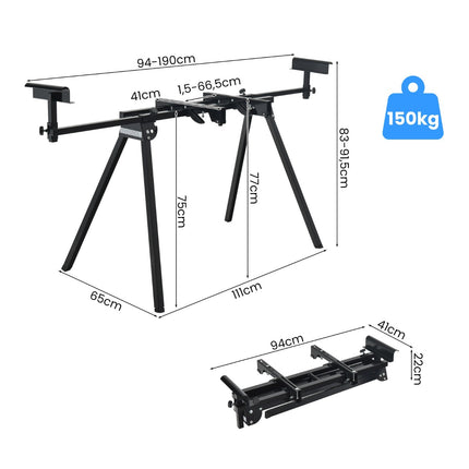 Universāls salokāms zāģa statīvs, pagarināms 150 kg