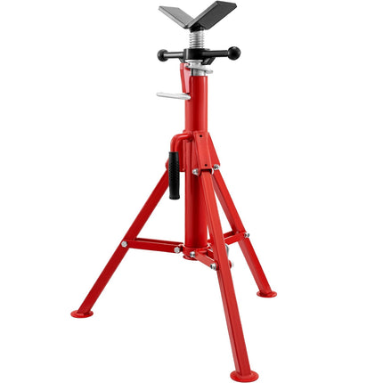 V-Head Pipe Stand, 2500 lb, 28–52 in Adjustable Steel