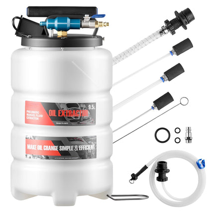 Vacuum Fluid Extractor Pump, 9.5L, Manual-Pneumatic
