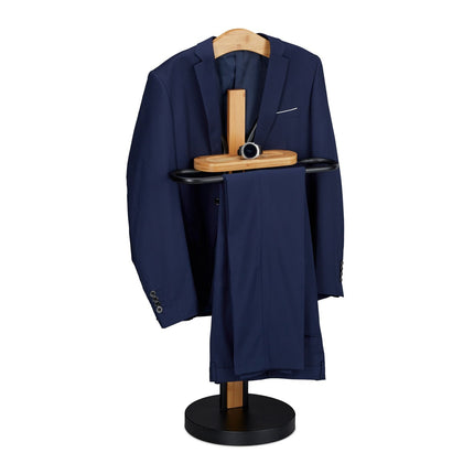 Valet Stand - bambusa un tērauda uzvalku organizators