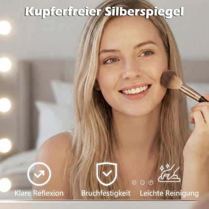 Spogulis ar apgaismojumu, 3 krāsas, regulējams spilgtums