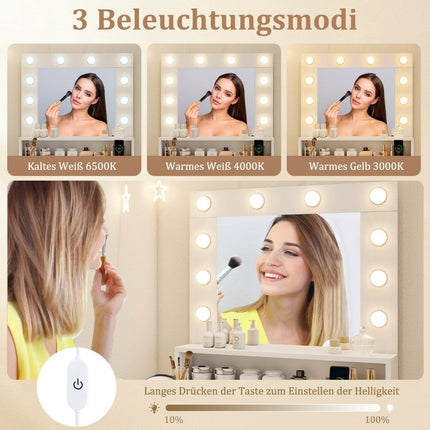 Spogulis ar regulējamu LED apgaismojumu un spoguli