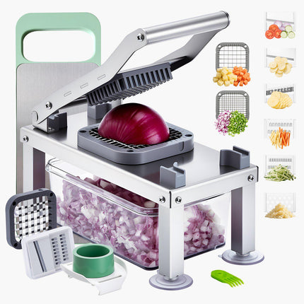 Vegetable Chopper Mandoline Slicer, 8 Blades, Container