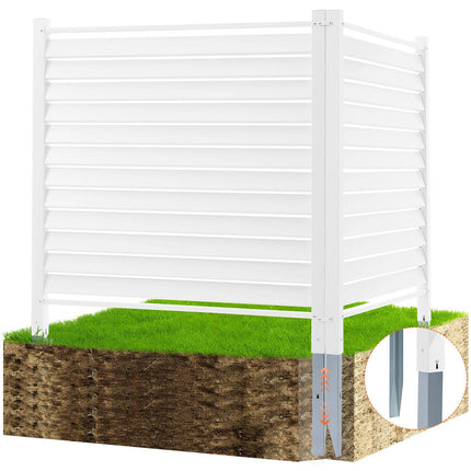 Vinyl Privacy Fence Panels 48x48, Louvered, 2-Pack