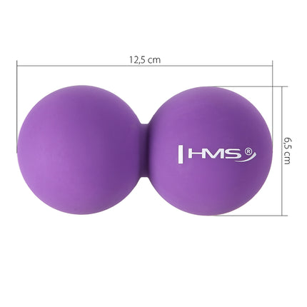 Violeta dubultā masāžas bumba - mazina muskuļu sasprindzinājumu